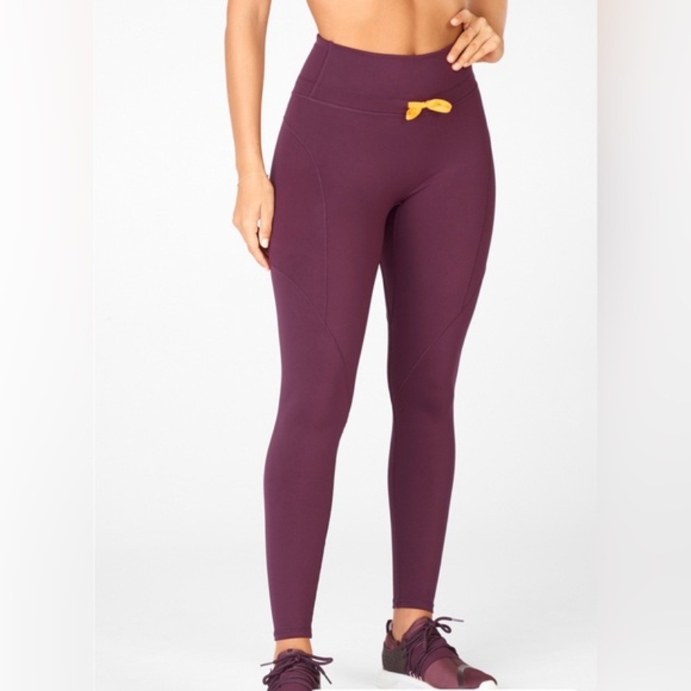 Fabletics Motion365‎ Burgundy Paneled Leggings Size XXS